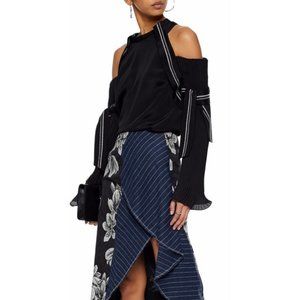 3.1 Phillip Lim Black Cold Shoulder Top